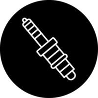 Platinum Spark Plug Line Circle Inverted vector