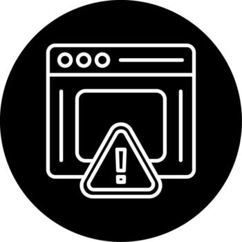 nulo puntero excepción línea circulo invertido vector