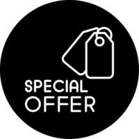 Exclusive Special Offer Message Line Circle Inverted vector