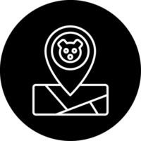 City Zoo Point Marker Line Circle Inverted vector
