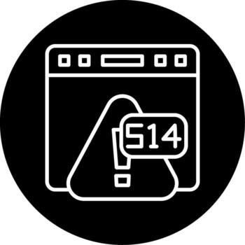 Error 514 DNS Resolution Timeout Line Circle Inverted vector