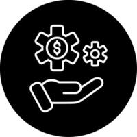 Flexible Financing Options Line Circle Inverted vector