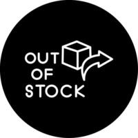 Currently Out of Stock Notice Line Circle Inverted vector