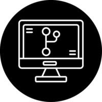 Git Version Control Tool Line Circle Inverted vector
