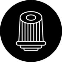 Engine Air Filter Line Circle Inverted vector