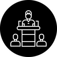 Breakout Discussion Room Feature Line Circle Inverted vector