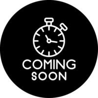 Product Launch Coming Soon Line Circle Inverted vector