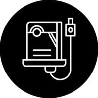 Multi Port Laptop Docking Station Line Circle Inverted vector