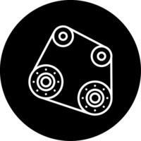 Engine Drive Belt Line Circle Inverted vector
