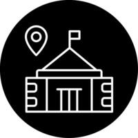 Embassy Office Locator Line Circle Inverted vector