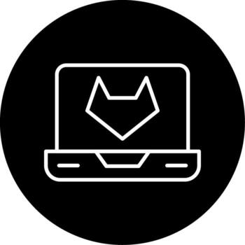 gitlab código colaboración línea circulo invertido vector