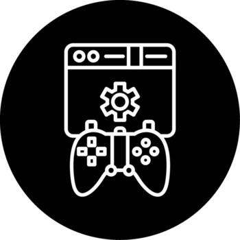 creativo juego diseño proceso línea circulo invertido vector