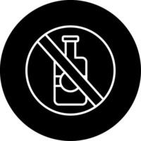 No Drinking Policy Notice Line Circle Inverted vector