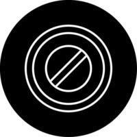 Road Fully Closed Board Line Circle Inverted vector