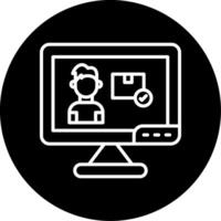 Final Freelance File Delivery Line Circle Inverted vector