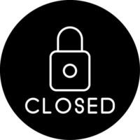 Store Temporarily Closed Sign Line Circle Inverted vector