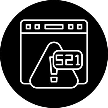 error 521 web servidor abajo error línea circulo invertido vector