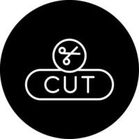 Cut Selection Button Line Circle Inverted vector