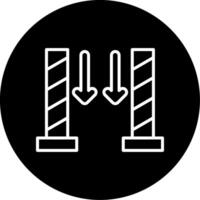 Platform Mind the Gap Warning Line Circle Inverted vector
