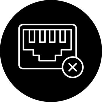Hardware Failure Alert Line Circle Inverted vector