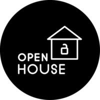 Property Open House Invitation Line Circle Inverted vector