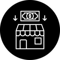 SBA Small Business Loan Icon Line Circle Inverted vector