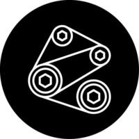 Multi Rib Serpentine Belt Line Circle Inverted vector