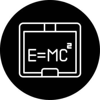Math Equation with Variables Line Circle Inverted vector