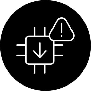 firmware actualizar error línea circulo invertido vector