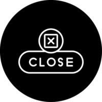 Close Window Button Line Circle Inverted vector