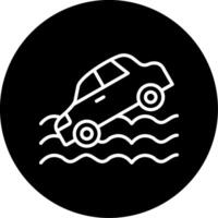 Wet Weather Driving Conditions Line Circle Inverted vector