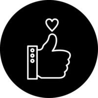 Like Social Post Line Circle Inverted vector