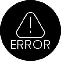 System Error Message Line Circle Inverted vector