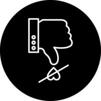 Dislike Content Line Circle Inverted vector