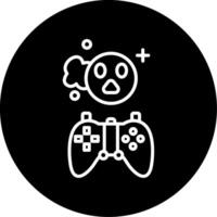 Playable Game Character Line Circle Inverted vector