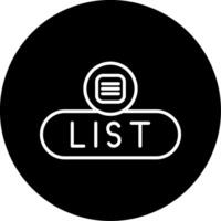 List View Toggle Button Line Circle Inverted vector