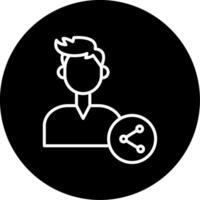 Share Link Online Line Circle Inverted vector