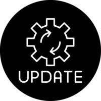 Latest Update Notification Line Circle Inverted vector