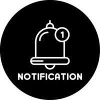 General Notification Alert Line Circle Inverted vector