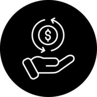 Return On Investment Report Line Circle Inverted vector