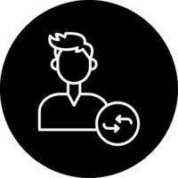 Retweet Twitter Post Line Circle Inverted vector
