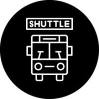 Airport Shuttle Service Line Circle Inverted vector