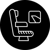 Convenient Aisle Seat Position Line Circle Inverted vector
