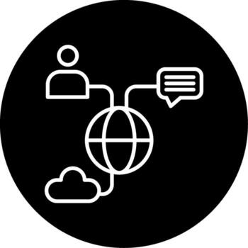 Internal Communication System Unit Line Circle Inverted vector