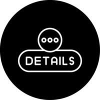 View Full Details Button Line Circle Inverted vector