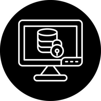 Enhanced Project Data Security Line Circle Inverted vector