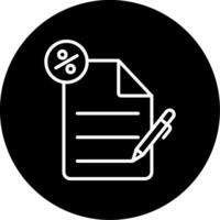 Legal Loan Document Folder Line Circle Inverted vector