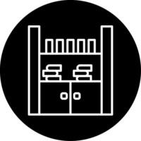 Quiet School Library Line Circle Inverted vector