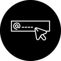 Mention Username Handle Line Circle Inverted vector