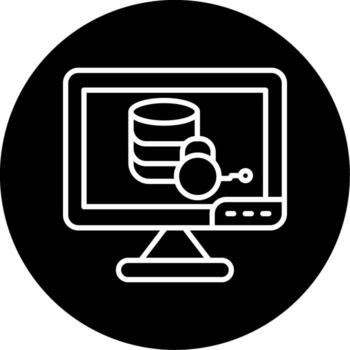 End to End File Encryption Enabled Line Circle Inverted vector